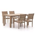 ROUGH-S Gartenmöbel-Set 160 cm 5-teilig stapelbar