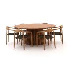 Bellagio Berbaro/Santa Severina ø180 cm Gartenmöbel-Set 7-Teilig Stapelbar