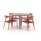Manifesto Cavone/ROUGH-K ø 115 cm Gartenmöbel-Set 5-teilig stapelbar