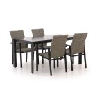 Manifesto Villongo/Sestino 160 cm Gartenmöbel-Set 5-teilig stapelbar