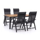 Bellagio Avenza/Fidenza 160 cm Gartenmöbel-Set 5-teilig verstellbar
