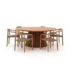 Bellagio Berbaro/Santa Severina ø 180 cm Gartenmöbel-Set 7-Teilig Stapelbar