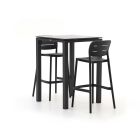 Forza Pazzia/Trecenta 75 cm Gartenbar-Set 3-teilig stapelbar