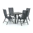 Bellagio Lugo/Fidenza 90 cm Gartenmöbel-Set 5-teilig verstellbar
