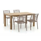 Apple Bee Hawaii/ROUGH-S 160 cm Gartenmöbel-Set 5-teilig stapelbar