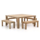 ROUGH-X 170x170 cm Picknick Sitzgruppe 5-teilig