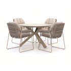 Tierra Outdoor Rivera/Orbital ø 120 cm Gartenmöbel-Set 5-teilig