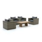 Forza Barolo/ROUGH-L Sessel Lounge-Set 5-teilig