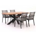 Bellagio Marudo/Induno dänisch oval 180 cm Gartenmöbel-Set 5-teilig stapelbar