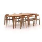 Bellagio Berbaro/Bruca 220 cm Gartenmöbel-Set 7-teilig Stapelbar