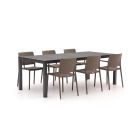 Forza Sile/Fidenza 220 cm Gartenmöbel-Set 7-teilig stapelbar