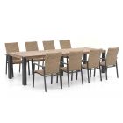 Manifesto Villongo/ROUGH-S 300 cm Gartenmöbel-Set 9-teilig stapelbar