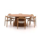 Bellagio Berbaro/Santa Severina ø 180 cm Gartenmöbel-Set 7-Teilig Stapelbar