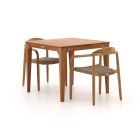 Bellagio Berbaro/Bruca 90 cm Gartenmöbel-Set 3-Teilig Stapelbar