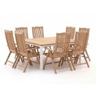 Sunyard Veronica/Linosa 160x160cm dining tuinset 9-delig verstelbaar