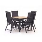 Bellagio Avenza/Fidenza 90cm dining tuinset 5-delig verstelbaar