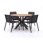 Forza Narni/Fidenza ø 126 cm Gartenmöbel-Set 5-teilig stapelbar