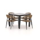 Manifesto Belpasso/Sestino 90 cm Gartenmöbel-Set 5-teilig stapelbar