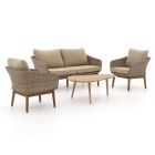 Intenso Borgetto/ROUGH-K Sessel-Sofa Lounge-Set 4-teilig