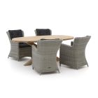 Intenso Milano/ROUGH-Y Ellips 200 cm Gartenmӧbel-Set 5-teilig