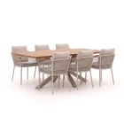 Bellagio Birgi Novo/Induno dänisch oval 220 cm Gartenmöbel-Set 7-teilig stapelbar
