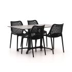 Forza Ripi/Canzo 140 cm Gartenmöbel-Set 5-teilig stapelbar klappbar