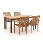 Sunyard Jakarta/Linosa 180 cm Gartenmöbel-Set 5-teilig stapelbar