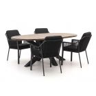 Tierra Outdoor Liv/ROUGH-Y Ellips 200cm dining tuinset 5-delig stapelbaar