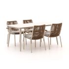 Bellagio Caronia/Sora 160 cm Gartenmöbel-Set 5-Teilig Stapelbar