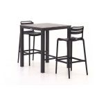 Forza Vico/Fidenza 80 cm Gartenbar-Set 3-teilig