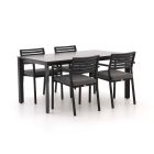 Bellagio Rumo/Sestino 160 cm Gartenmöbel-Set 5-teilig stapelbar