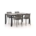 Forza Ripi/Fidenza 160 cm Gartenmöbel-Set 5-Teilig Stapelbar
