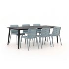 Forza Narni/Sora 220 cm Gartenmöbel-Set 7-teilig stapelbar