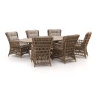 Intenso Milano/ROUGH-Y Ellips 240 cm Gartentisch Lounge-Set 7-teillig