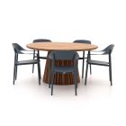 Bellagio Valli/Santa Severina ø 150 cm Gartenmöbel-Set 6-teilig stapelbar