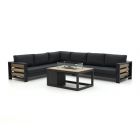 Bellagio Avolo/Cosiraw 120 cm Ecklounge-Set mit Feuertisch 3-teilig links