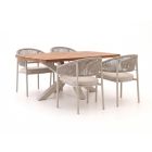Bellagio Panaro/Induno Dänisch Oval 180 cm Gartenmöbel-Set 5-teilig stapelbar