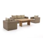 Intenso Carpino/ROUGH-L Gartentisch Lounge-Set 4-teilig