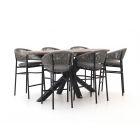 Bellagio Panaro/ROUGH-Y Ellips 240 cm Gartenbar-Set 7-teilig