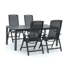 R&S Design Capri/Fidenza 183 cm Gartenmöbel-Set 5-teilig verstellbar
