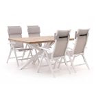 Bellagio Lugo/Montorio 160 cm Gartenmöbel-Set 5-teilig verstellbar