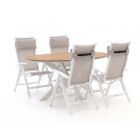 Bellagio Lugo/Fidenza oval 180 cm Gartenmöbel-Set 5-teilig verstellbar