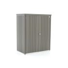 Biohort Gartenschrank 155x83x182,5 cm (inkl. Bodenplatte und gestell) - Kwartgrijs Metallic (2100 liter)