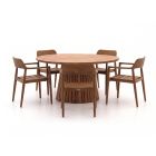 Bellagio Balba/Santa Severina ø 150 cm Gartenmöbel-Set 6-teilig stapelbar