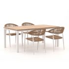 Manifesto Belpasso/Linosa 180 cm Gartenmöbel-Set 5-teilig stapelbar