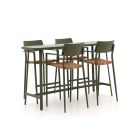 Bellagio Cino 175 cm Gartenbar-Set 5-Teilig Stapelbar