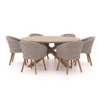 Intenso Tropea/ROUGH-Y ø 180 cm Gartenmöbel-Set 7-teilig