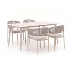 Bellagio Panaro/Sora 160 cm Gartenmöbel-Set 5-teilig stapelbar