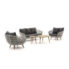 Intenso Stila/ROUGH-K Sessel-Sofa Lounge-Set 5-teilig