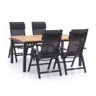 Bellagio Avenza/Linosa 180 cm Gartenmöbel-Set 5-teilig verstellbar